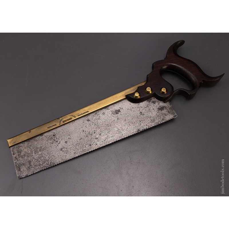 Very Rare E. ROBBINS * BRADLEY NEW YORK Brass Back Triple Cove Saw – EXCELSIOR 107565 – AS OF MAY 25