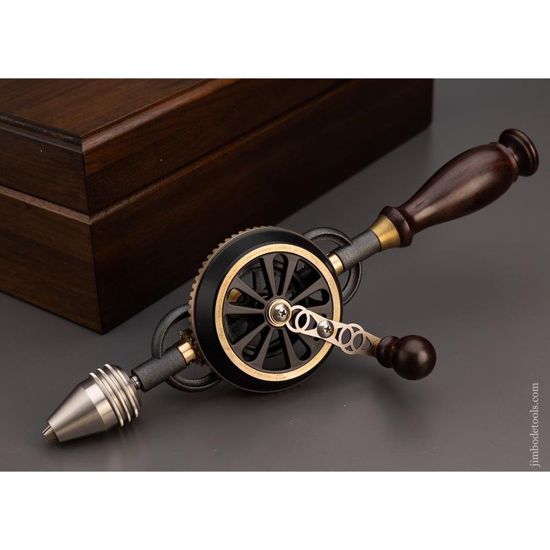 1998 BRIDGE CITY TOOL WORKS CT-6 Rosewood Hand Drill Dead Mint in Original Presentation Box — 97457 –