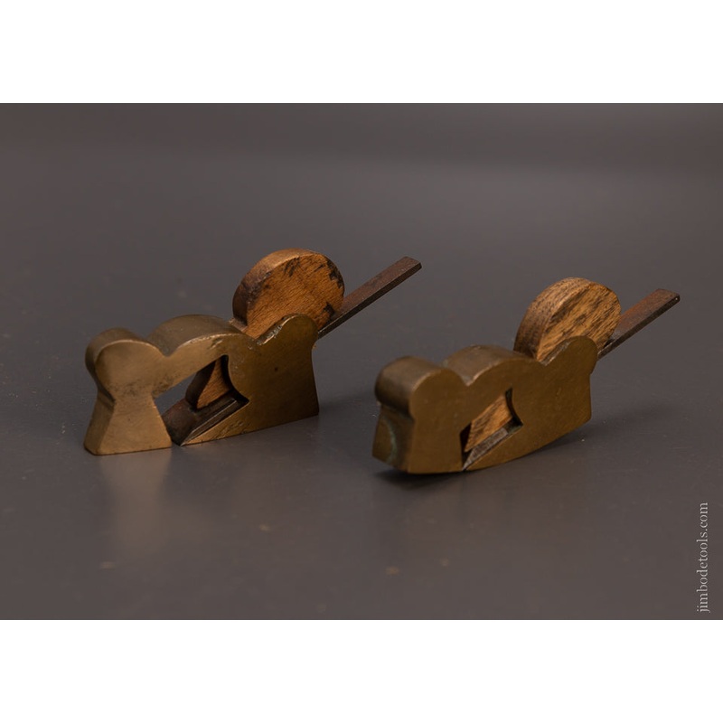 2 Miniature Brass Carriage Makers Rabbet Planes – 106927