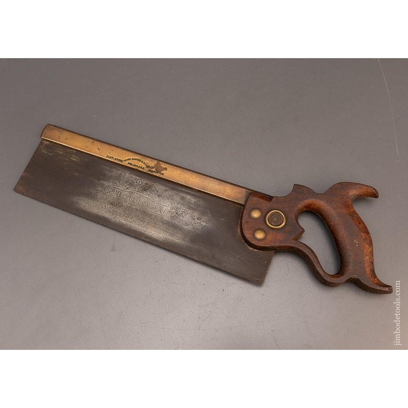 Rare DISSTON No. 5 Brass Back Dovetail Saw Just Sharpened   115952