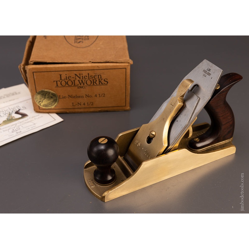 Rare Limited Edition LIE NIELSEN No. 4 1/2 JUMBO Smooth Plane with Rosewood Handles – 107615 – AS OF JUNE 4