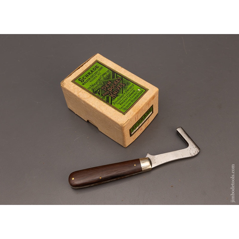 Rosewood Handled SCRADE Folding Race Knife Near Mint in Box – 116405