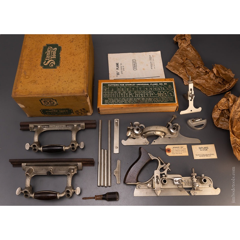 STANLEY No. 55 Combination Plane 100% Complete Mint & Unused in Original Box – 107730