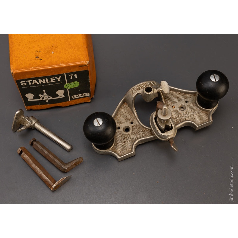 100% Complete STANLEY No. 71 Router Plane Near Mint in Original Box – 107822