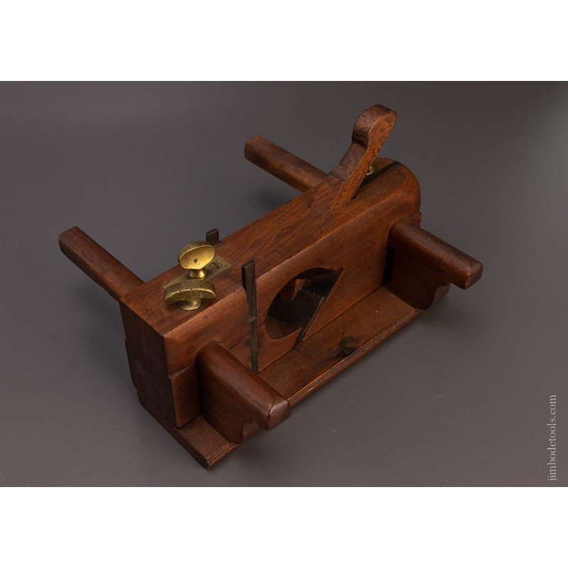 Rare P.H. MANCHESTER Moving Filletster Plane with Brass Thumb Screw Arms – 107748