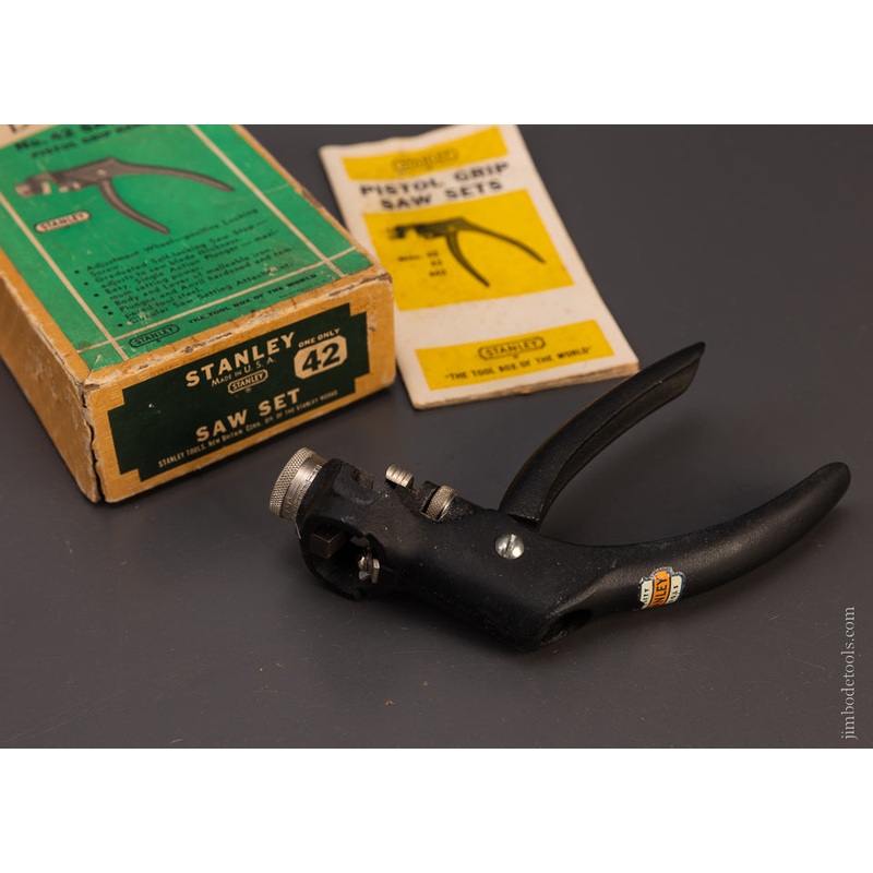 STANLEY No. 42 Saw Set with Decal Mint in Box – 107774