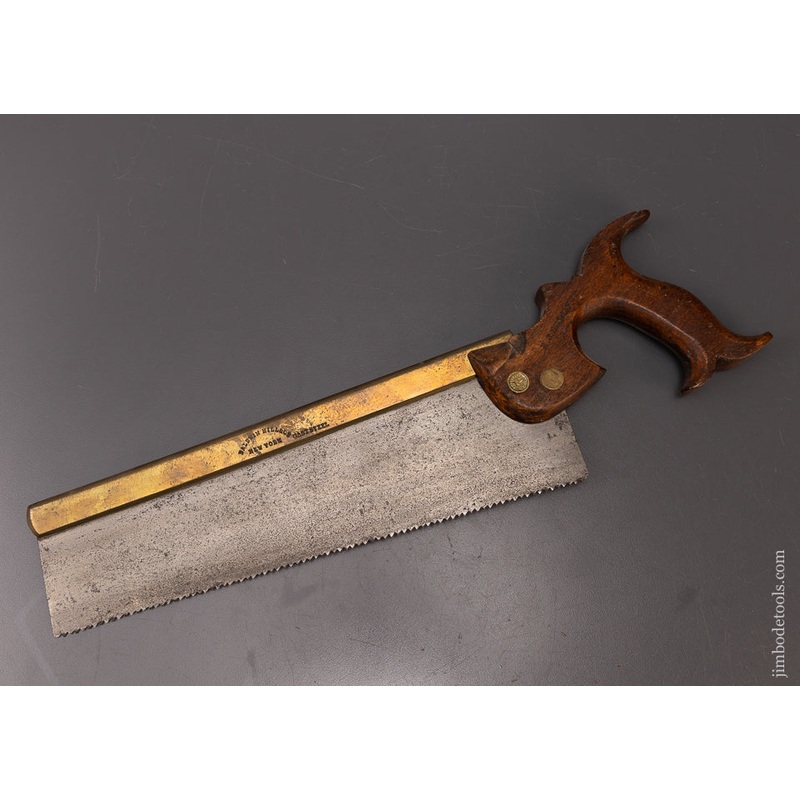 Rare BALDWIN HILL & CO. NEW YORK Brass Back Saw – 107443