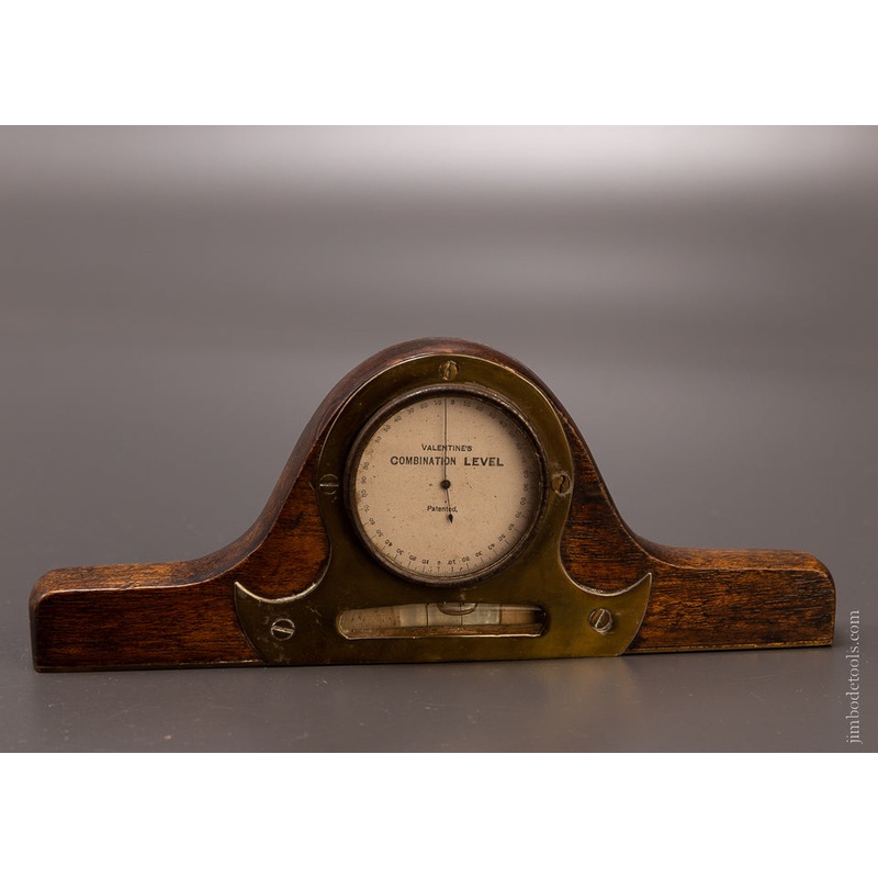 Rare VALENTINES PATENT Combination Level & Inclinometer — EXCELSIOR 106903