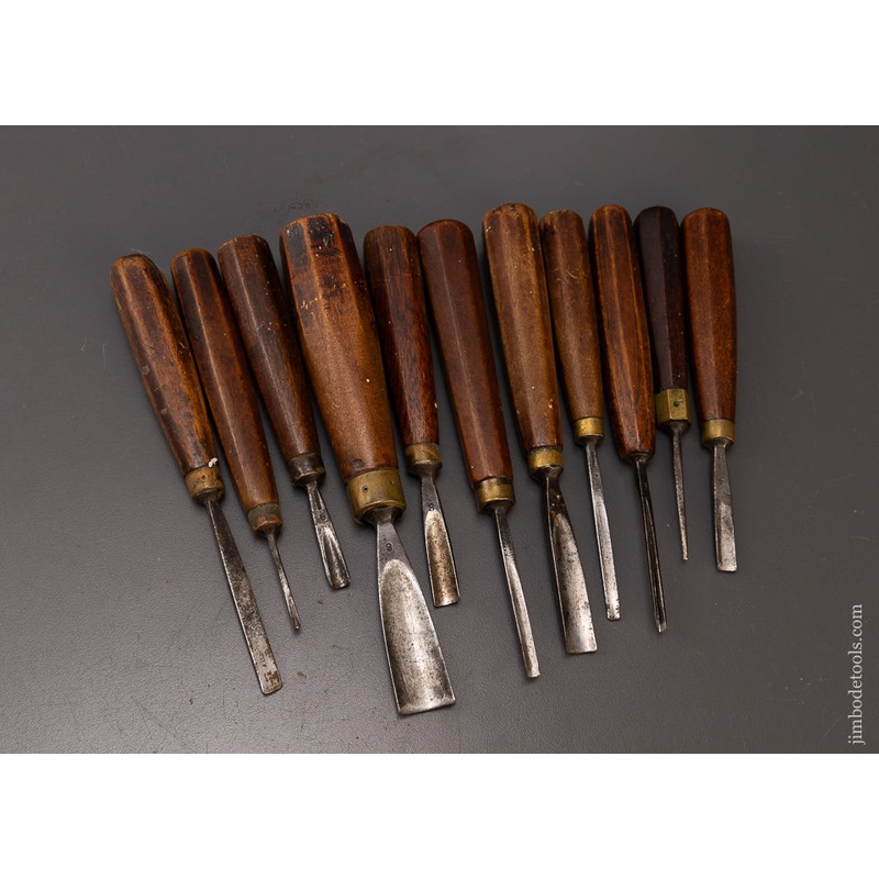Set of 11 ADDIS Carving Chisels Gouges – 108084