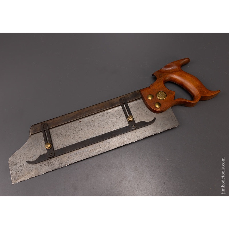 Rare DISSTON No. 9 REGAN PATENT Back Saw with Depth Gauge & Ogee Toe – 108355 – AS OF AUG 4