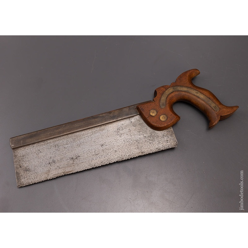 Rare PANDEL Back Saw with Reinforced Brass Inlay Handle – 108248