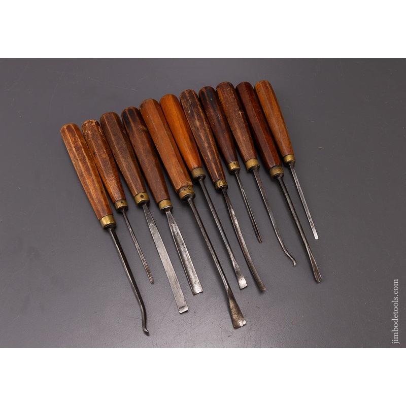 Set of 11 ADDIS Carving Chisels Gouges – 108086