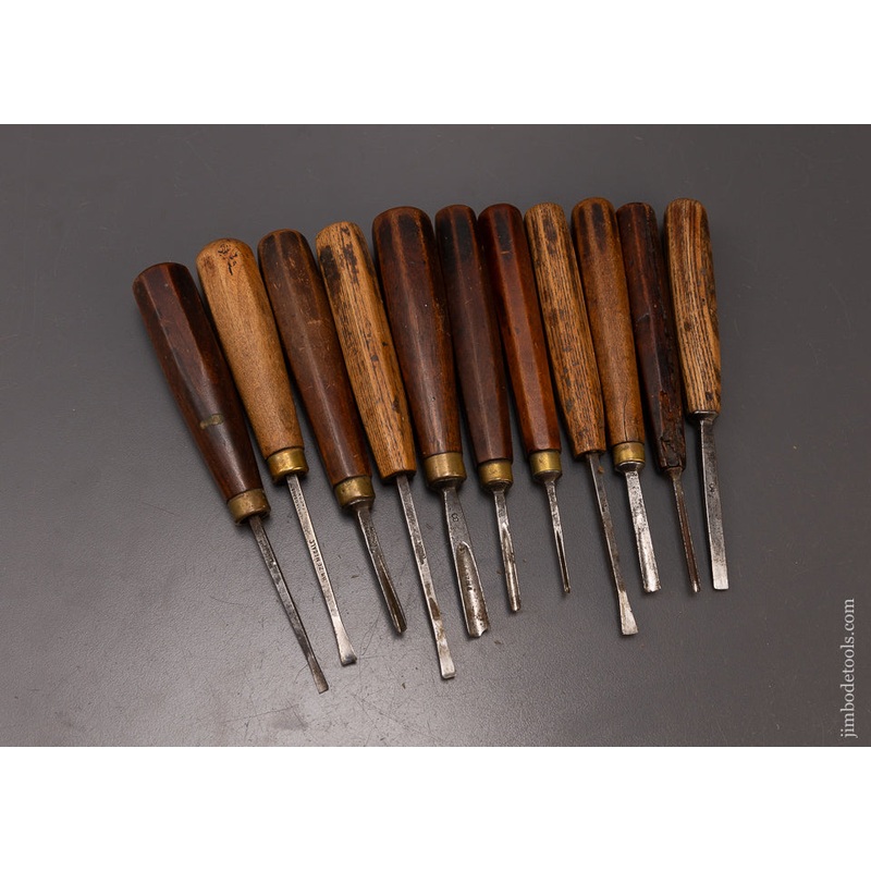 Set of 11 HERRING BROS. Carving Chisels Gouges – 107971