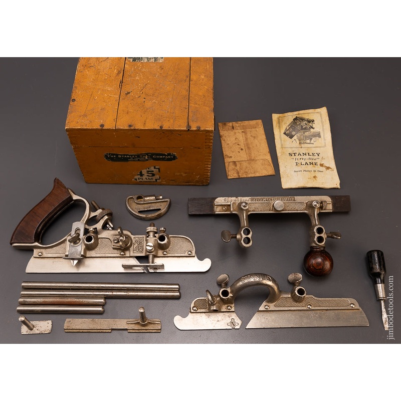 SWEETHEART STANLEY No. 45 Combination Plane 100% Complete in Original Box – 108235