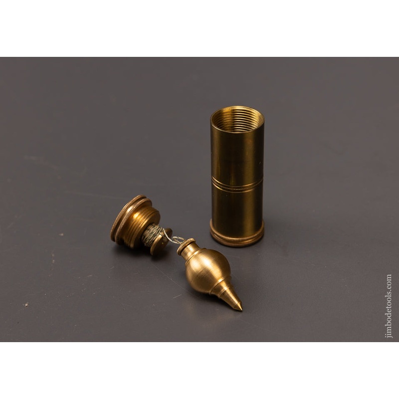 1 3/8 Inch Mini Brass Plumb Bob with Reel & Fitted Case – 108217