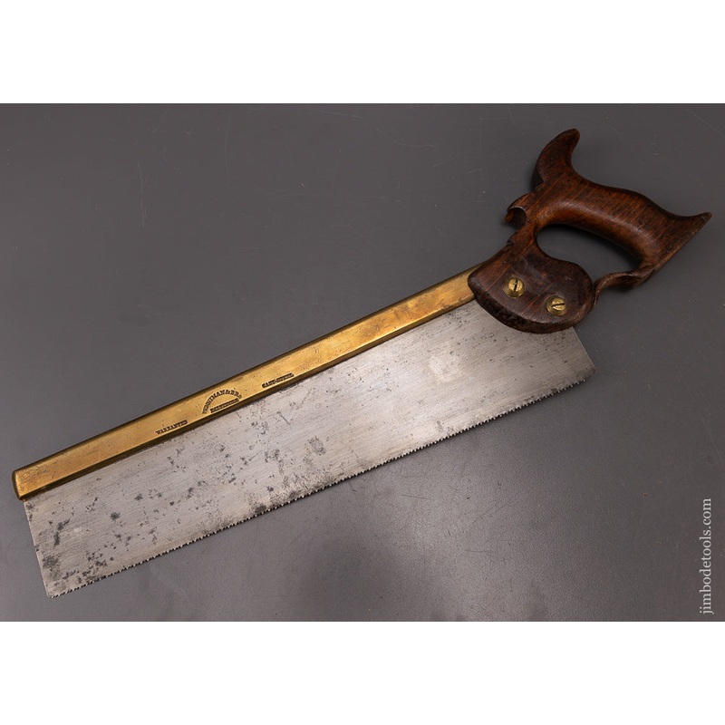 Rare PENNIMAN & BRO. BALTIMORE Brass Back Carcass Saw with Conical Nuts – 108331