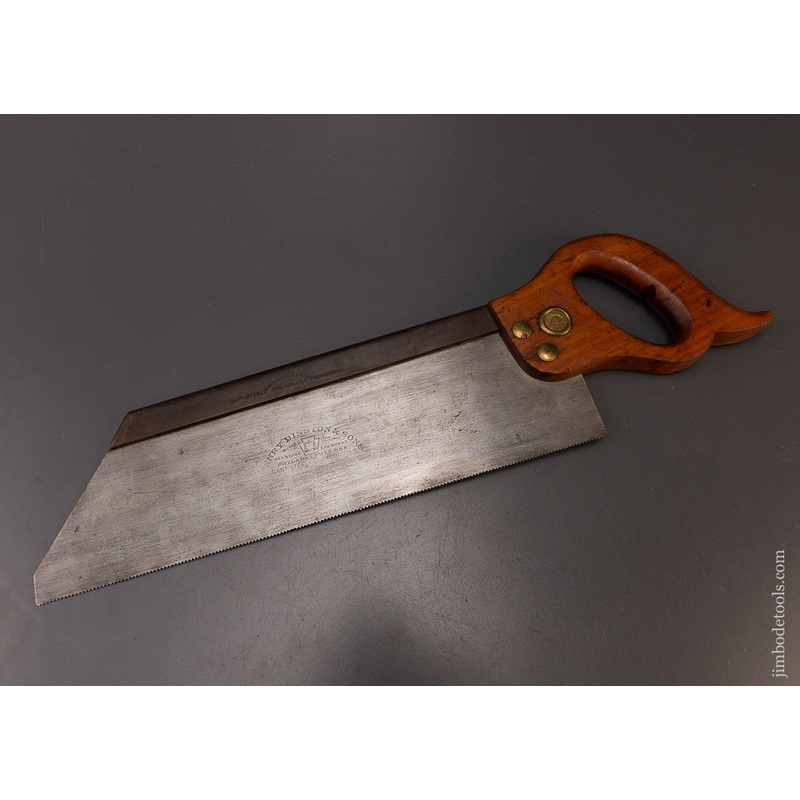 Rare & Unusual 14 Inch DISSTON Back Saw  Tenon Saw – 108603