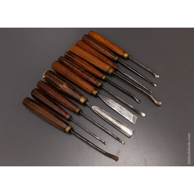 Set of 11 ADDIS Carving Chisels Gouges — 108087