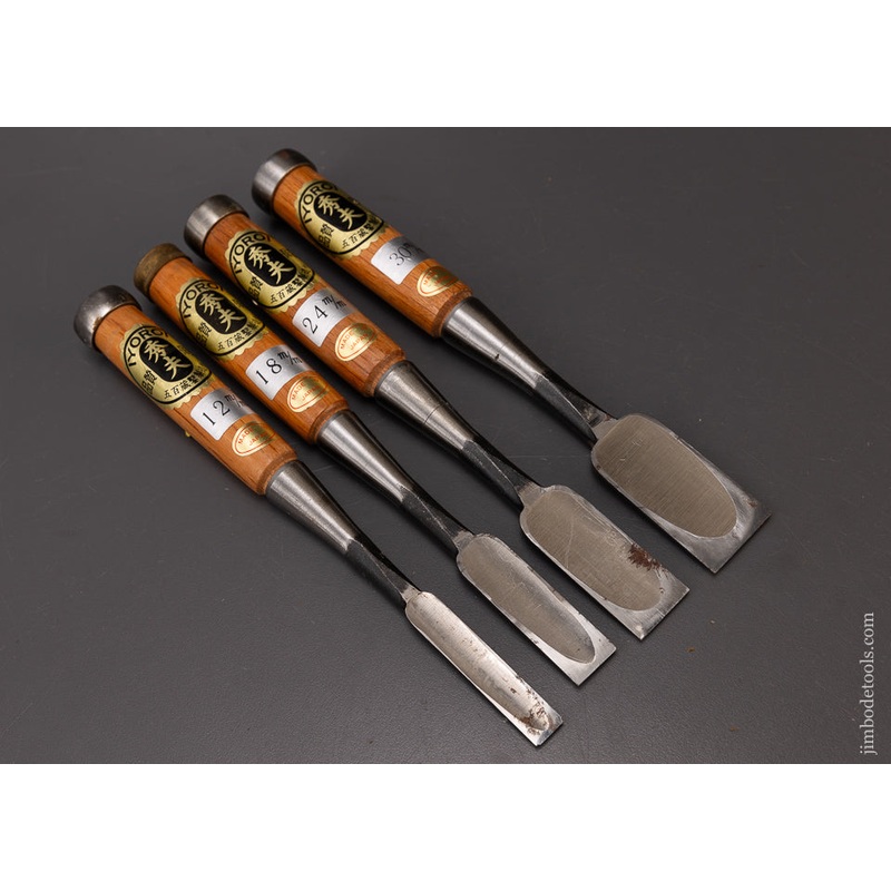 Set of 4 IYOROI Japanese Chisels – 108416