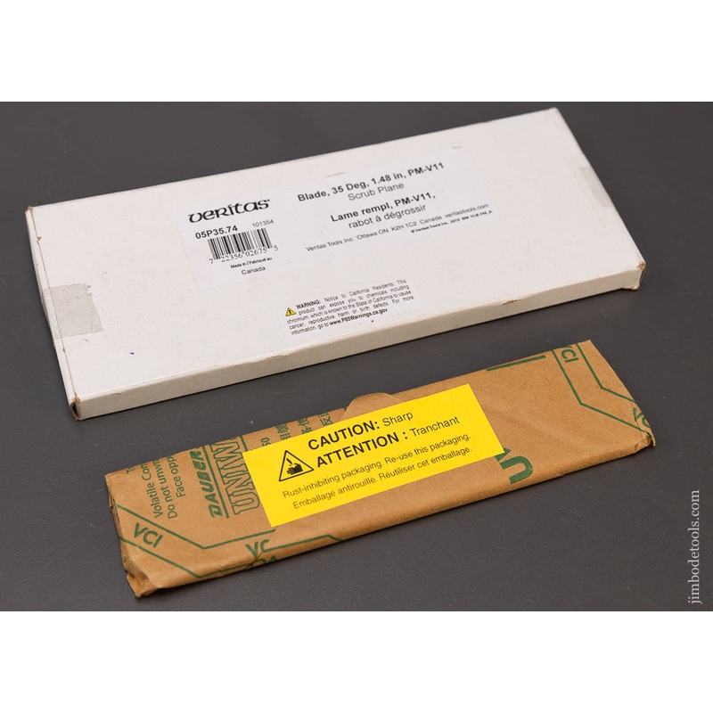VERITAS Blade 35 1.48 inch Scrub Plane PM-VII Sealed in Wrapper – 105167