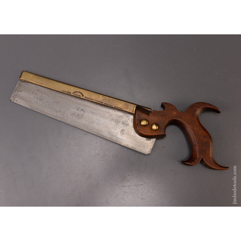 Rare JAMES TURNER PHILADA Brass Back Dovetail Saw Made for BOWLBY & BRENNER – 108643