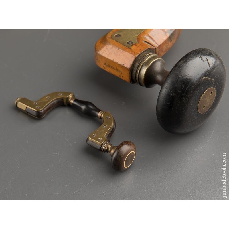 RARE Miniature PAUL HAMLER Ebony & Brass ULTIMATUM Brace * 89282