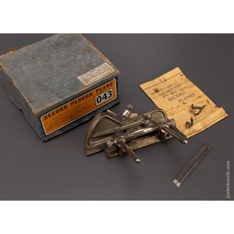 RECORD 043 Plow Plane 100% Complete in Box – 108573