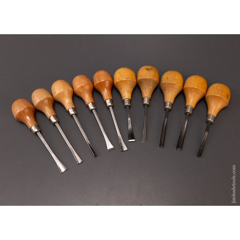 Set of 10 Good Carving Chisels – 108626