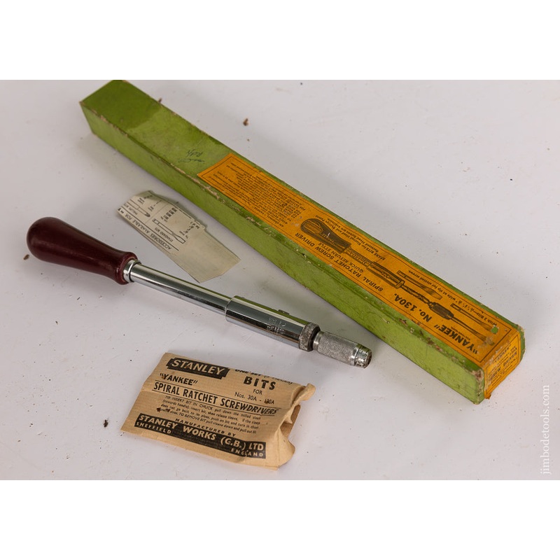 STANLEY YANKEE No. 130A Screwdriver Mint in Box with Bits – 108527