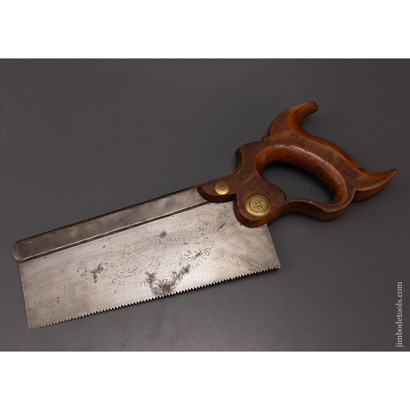 WOODROUGH & CLEMSON Montvale, MASS 1869 Patent Date 8 Inch Dovetail Saw – 108671