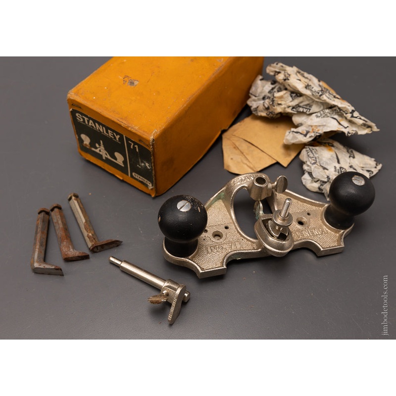 100% Complete STANLEY No. 71 Router Plane Mint in Original Box — 107341