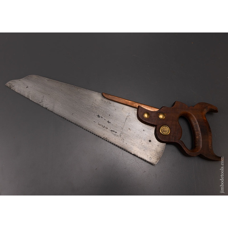 Rare DISSTON No. 8 Double Cove Half Back Saw – 108644