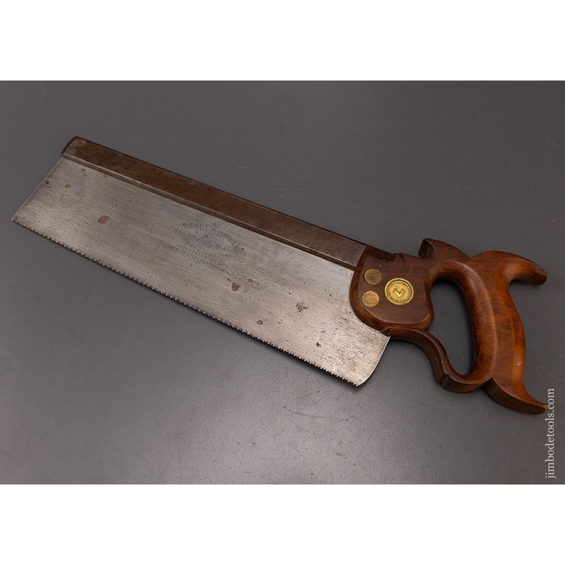 Rare PEACE & HOGAN BROOKLYN, NY Spring Steel Tenon Saw – 108663