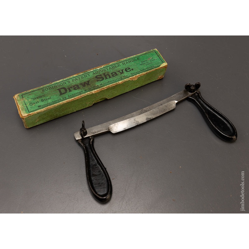 ROBINSONS PATENT Adjustable Handle Draw Shave Near Mint in Box — 108107