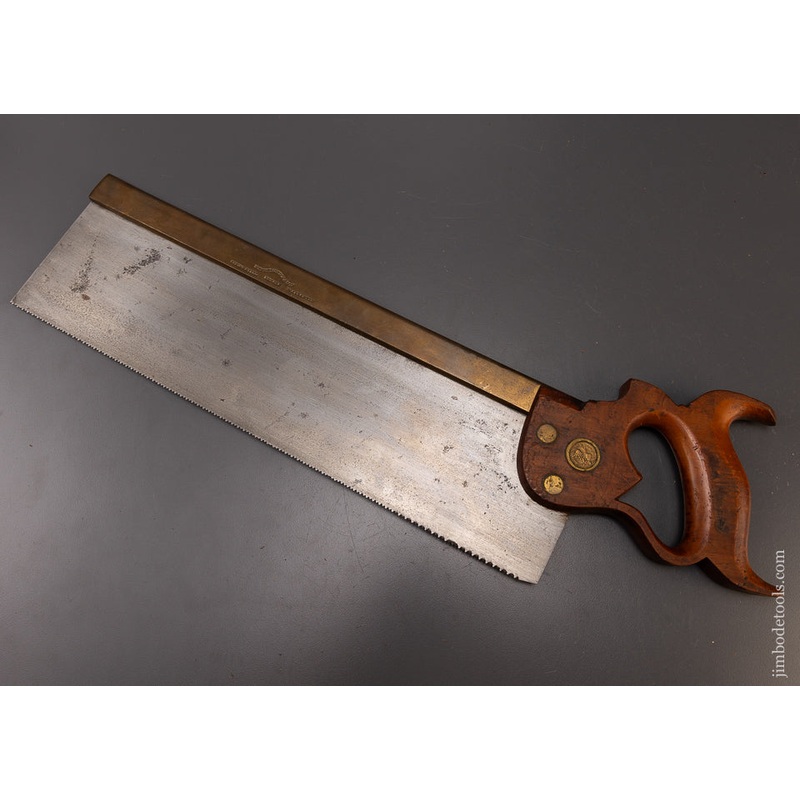 Smokin 16 Inch Brass Back Saw Early DISSTON ca. 1865-71 – 108809