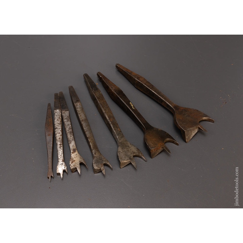 Working Set of Seven 19th Century Center Bits for Bit Brace – 108810