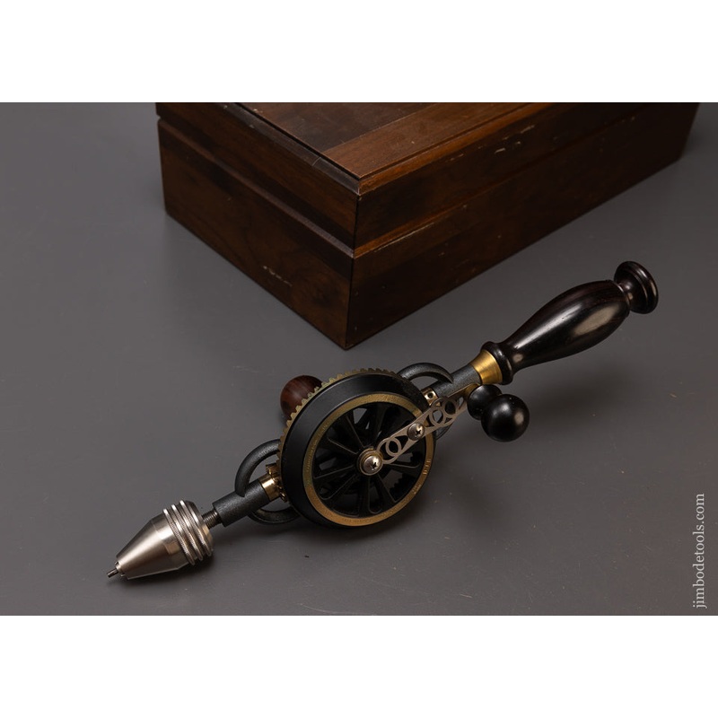 1998 BRIDGE CITY TOOL WORKS CT-6 Rosewood Hand Drill Dead Mint in Original Presentation Box – 109009 – AS OF SEPT 20