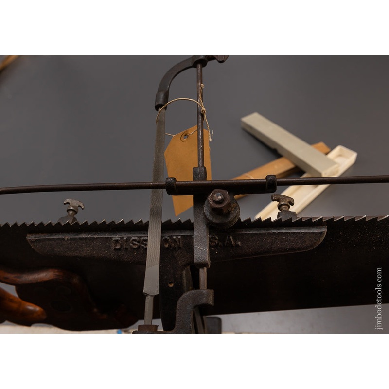 Rare DISSTON No. 2 Saw Filing Vise with Guide & New Box of Simonds Files – 108847 – AS OF SEPT 21