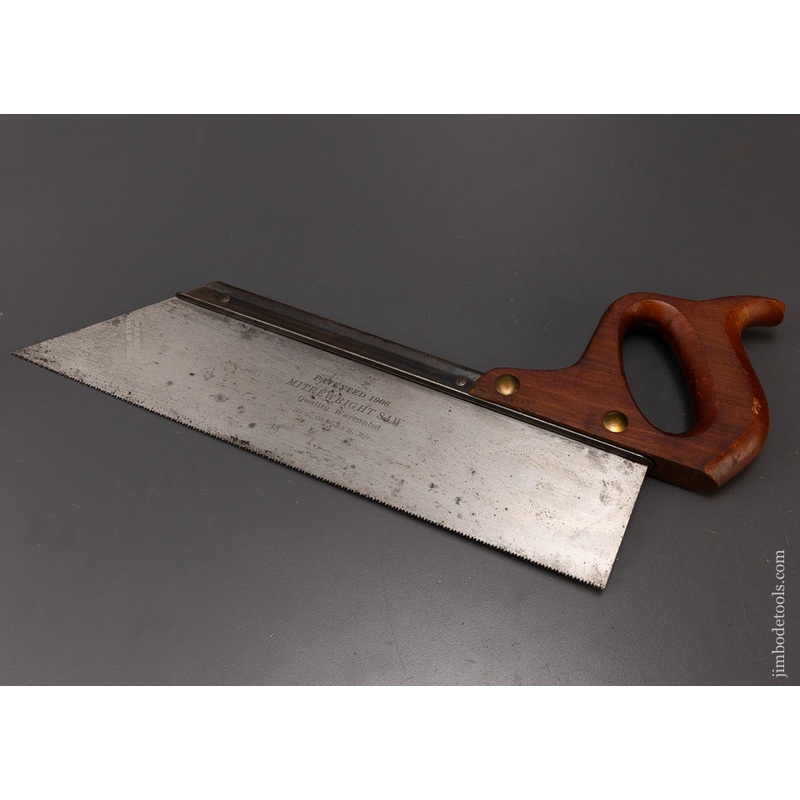 Rare H.G. OSBORNE 1906 PATENT MITERWRIGHT Combination Saw & Square – 108940