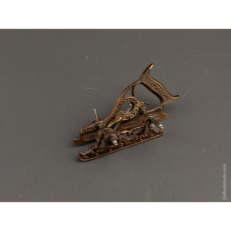 Sensational! Miniature STANLEY MILLER’s Patent No. 50 Plow Plane by PAUL HAMLER  – 89965U