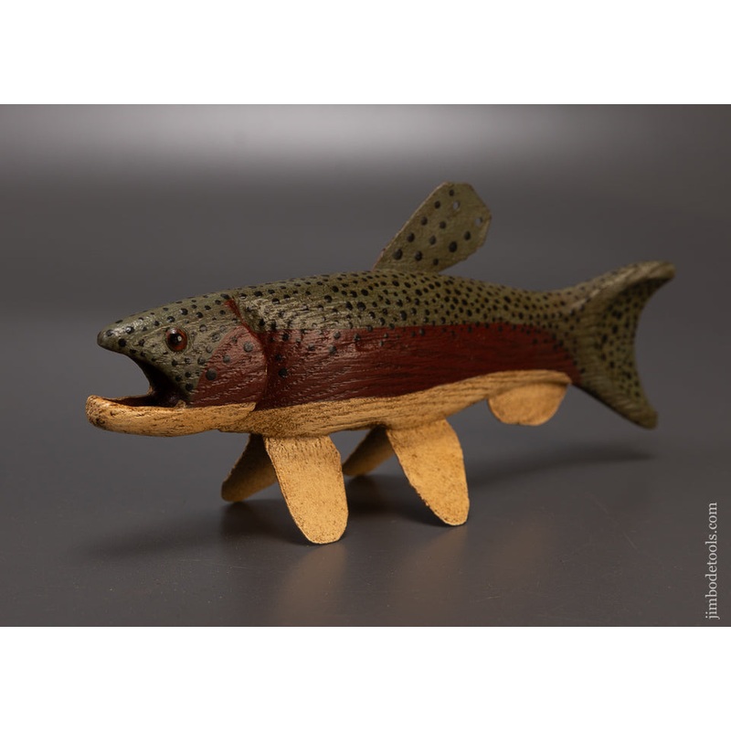 Spectacular 8 1/2 Inch Hand Carved Fish Decoy by Robert Francis – 109048