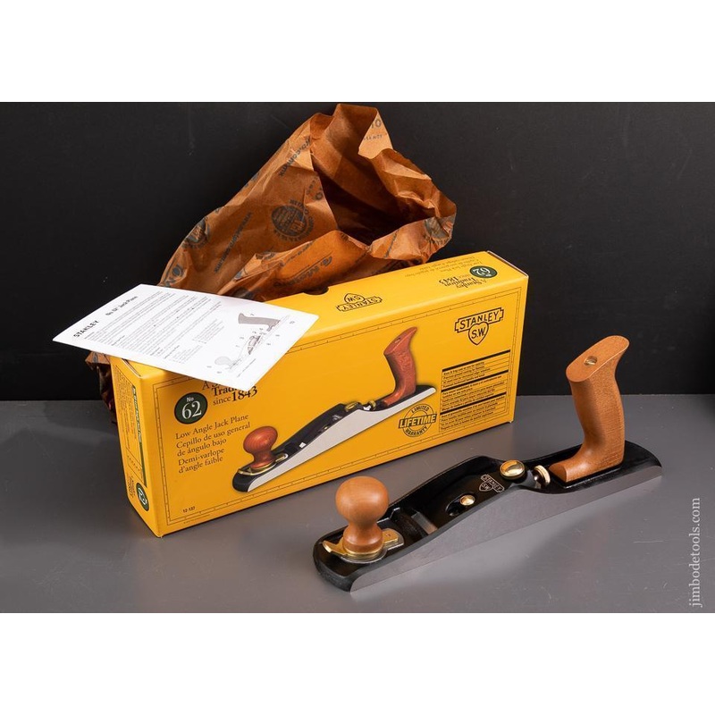 STANLEY No. 62 Low Angle Jack Plane w/ Adjustable Mouth Mint New In The Box SWEETHEART *- 93335M