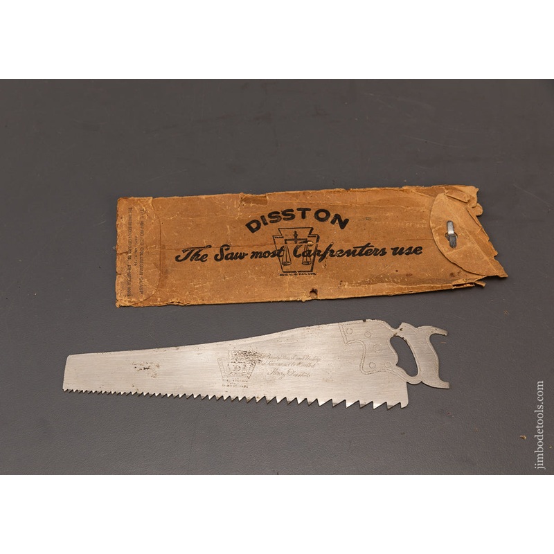 Rare DISSTON Model for Setting & Filing Hand Saw Original Wrapper – 108792