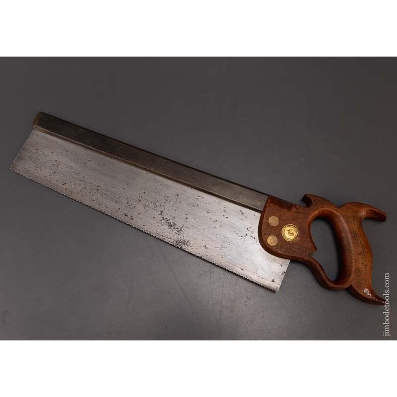 Rare JOHN FEGAN CO. Yonkers, N.Y. Spring Steel Back Saw by HARVEY PEACE – 108650