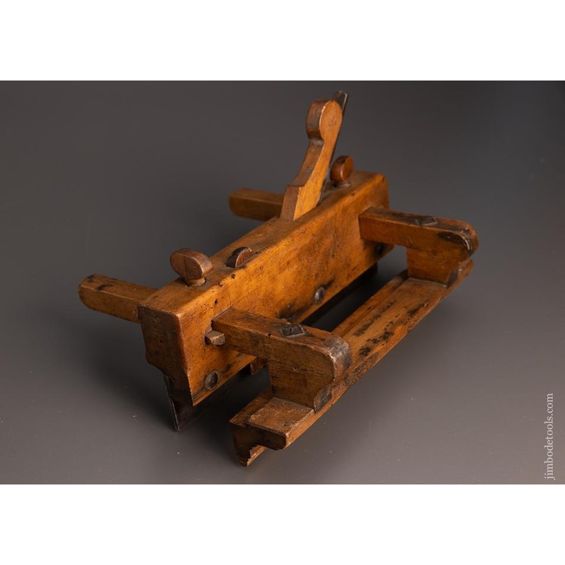 18th Century Yellow Birch Plow Plane by I. LINDENBERGER * 98356