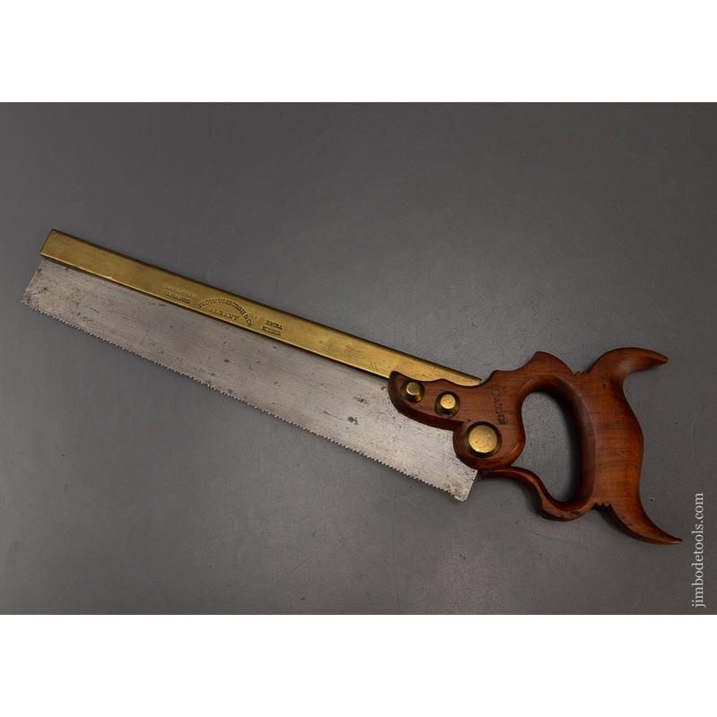 PRUYN VOSBURGH & CO. Brass Back Triple Cove Back Saw – 109236