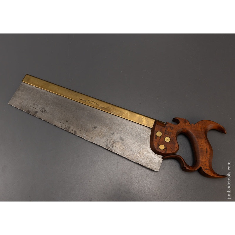 Rare & Fine J.H. BRINGHURST PHILADA Brass Back Saw Ca. 1842-65 – 109251