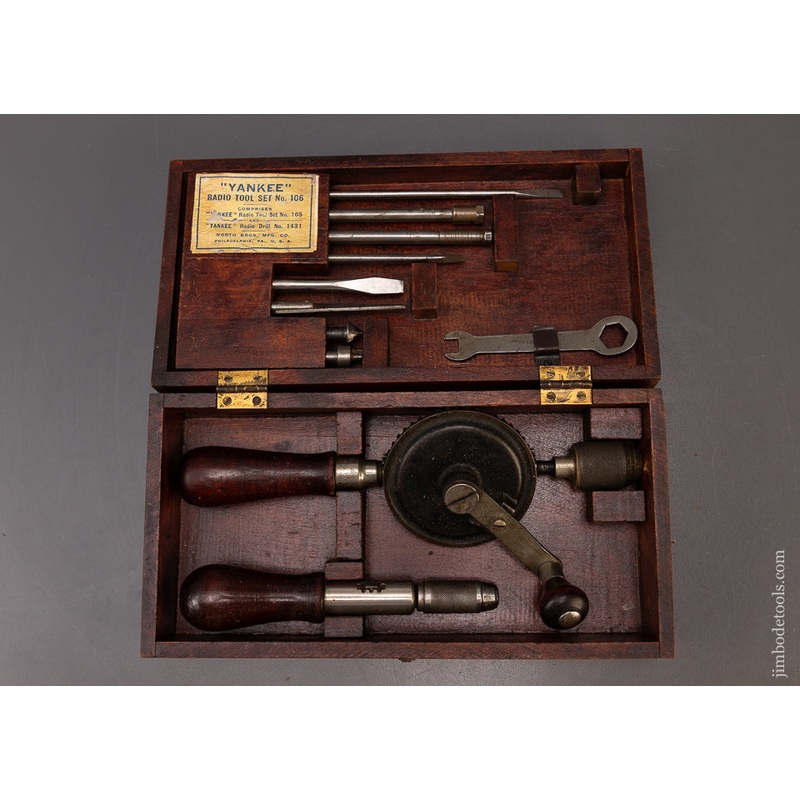 Rare NORTH BROS. YANKEE No. 106 Radio Tool Set Mint in Box 100% Complete – 109113