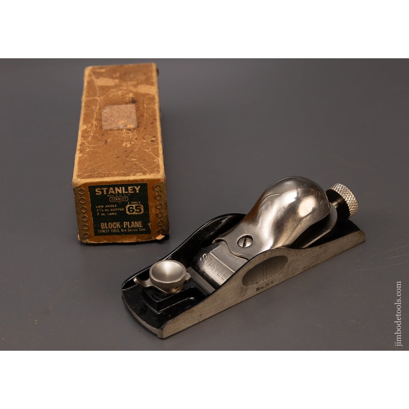 STANLEY No. 65 Low Angle Block Plane Near Mint in Box – 109350