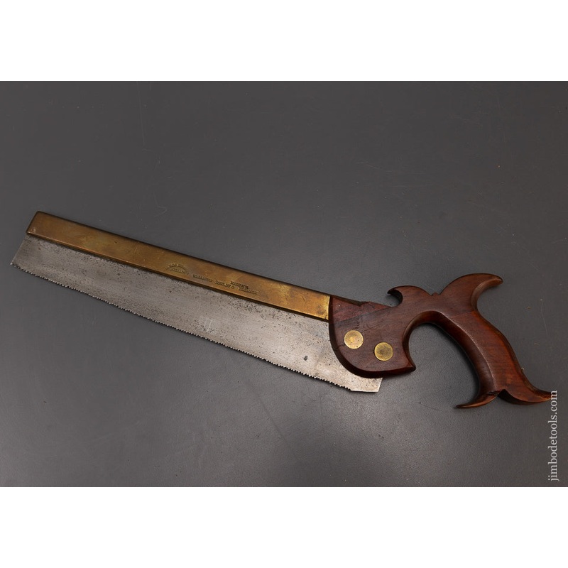 Very Rare JAMES TURNER PHILADA MADE FOR BOWLBY & BRENNER Brass Back Saw – 109246
